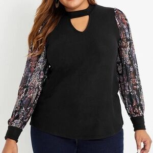 Paisley sleeve top